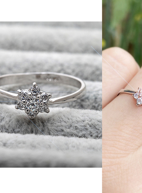 包邮仿真钻石戒指可爱优雅礼送