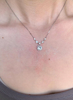 清冷感超闪锆锆锁骨链女百搭