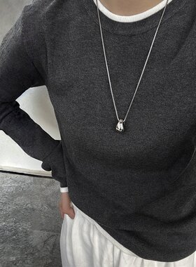 极简水滴项链女轻奢百搭高级感长款毛衣链2026新款爆款气质卫衣链