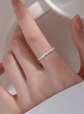 糖纸戒指女食指戒轻奢尾戒