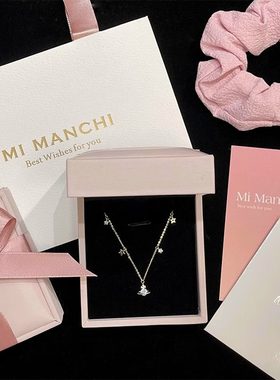 守护之星满天星钛钢锁骨链女款