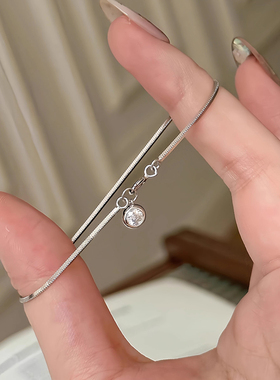 泡泡圆钻蛇骨手链锆石轻奢高级感精致小众设计感气质手链配饰品