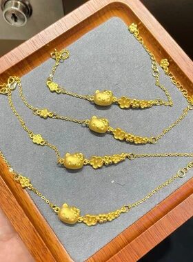 少女心爆棚的樱花猫咪手链女