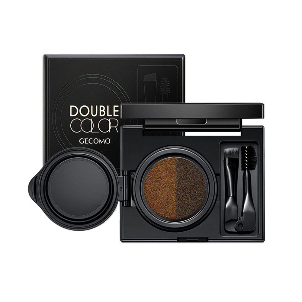 格蒙双色气垫眉粉染眉膏持久防水防汗不易脱色自然易上色眉笔正品 - 图3