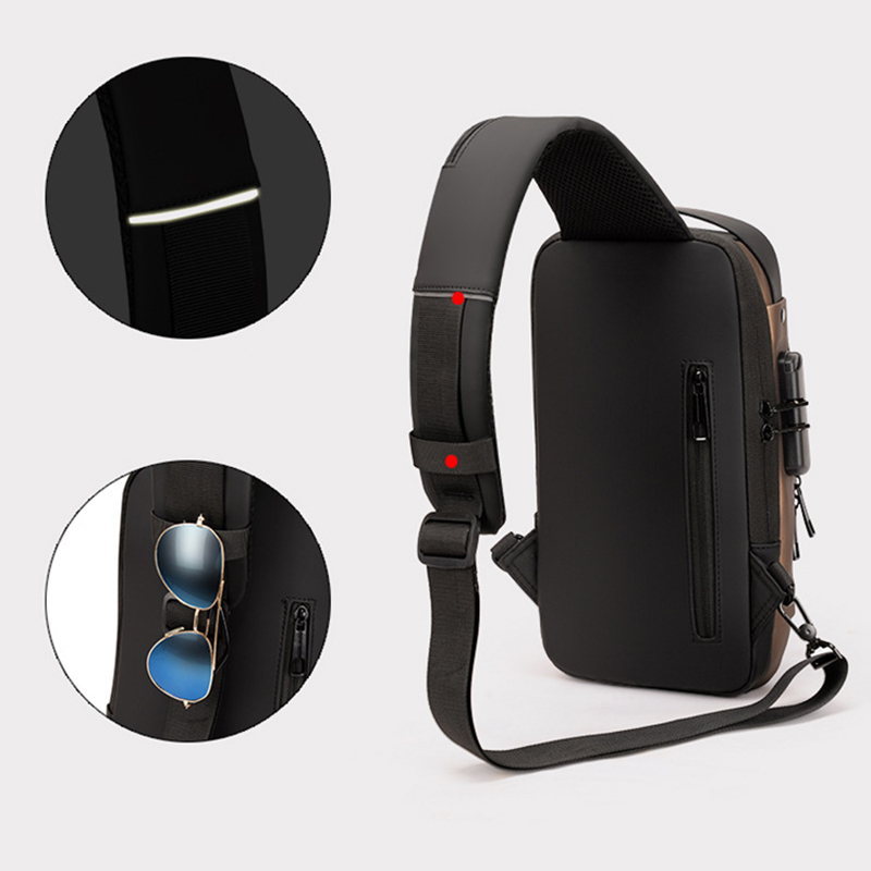 Men Sling Backpack Cross Body Shoulder Chest Bag Anti-theft - 图3