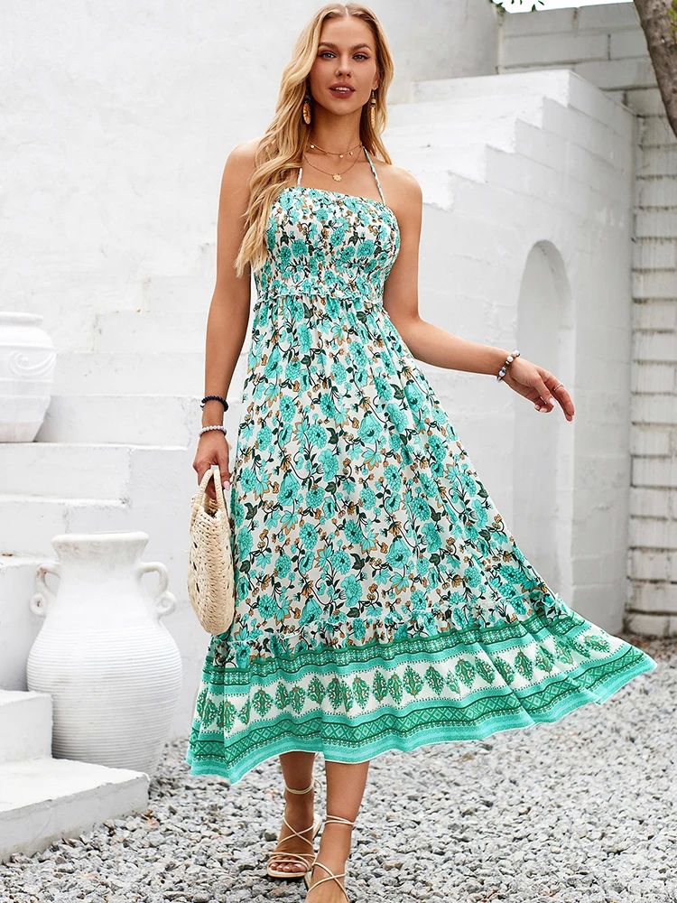 Summer Women Floral Long Dress,Women Trending Clothing,Summe-图3