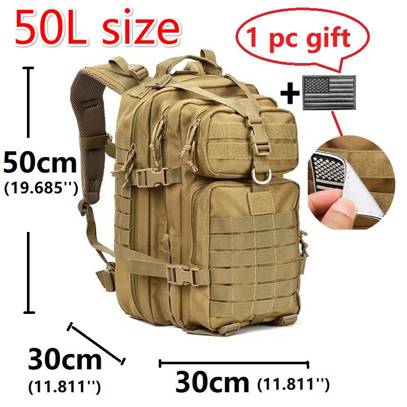 30L/50L 1000D Nylon Waterproof Backpack Outdoor Military Ruc - 图1