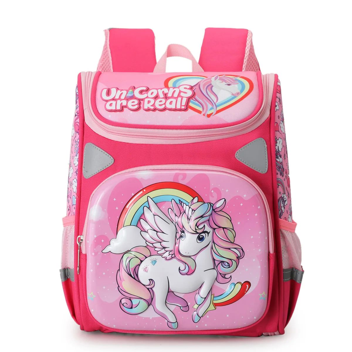 Cute Cartoon Deer Girls School Bags Princess Purple Nylon Ch - 图2