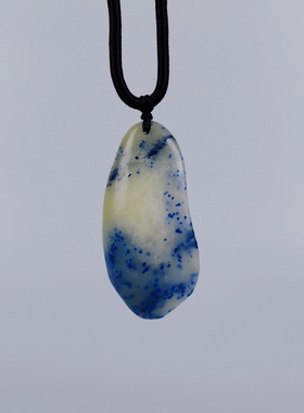 蓝星冻石挂件吊坠精品天然青田玉石雕刻封门矿区直销美容颈饰包邮