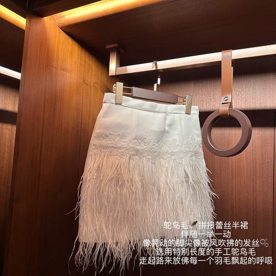 *Kimchi Country Feel*yjy кружевной полый вязаный топ + юбка из страусиных перьев для тяжелой промышленности