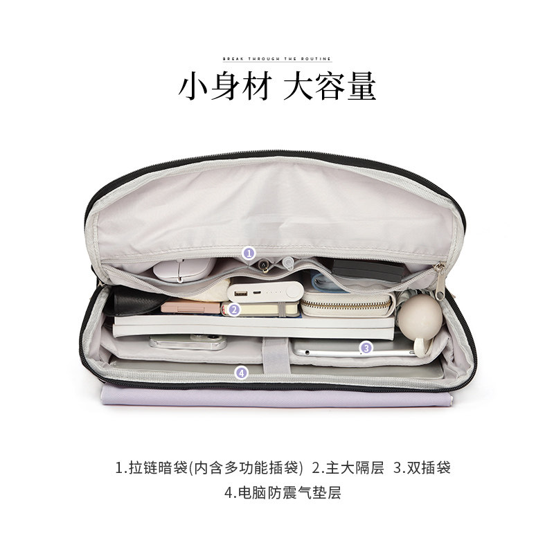 电脑包女通勤包高级感学生双肩带斜挎包单肩14寸16寸笔记本单肩包_虎窝淘