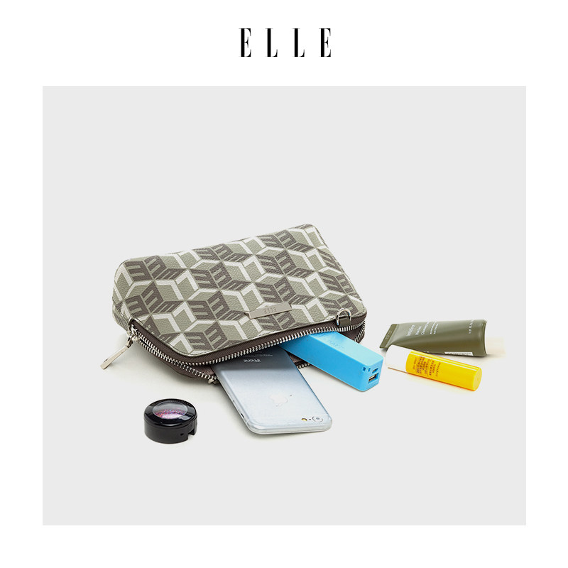 elle经典复古质感潮流老花贝壳包 elle箱包女士包袋