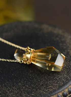 巴西黄水晶精油瓶香水瓶可打开瓶