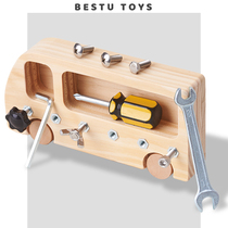 Busy Bus Engineering Car Toddler Nut Disassembly Puzzle Toy Boy Monsoon Teach Toy Worktop