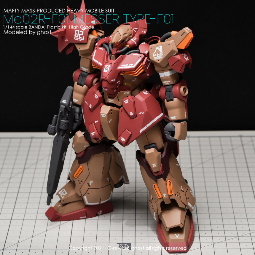 炎 GHOST版 HGUC 1/144 梅萨F01型量产型机 闪光的哈萨维荧光水贴 - 图2