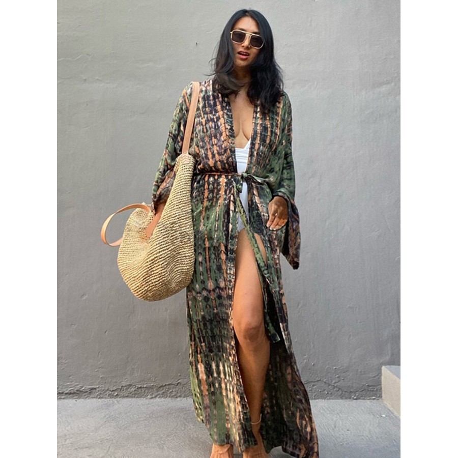 海边度假人棉印花宽松防晒衫沙滩外套比基尼罩衫泳衣外搭长开衫女,淘宝优惠券,粉丝福利购,淘宝优惠卷