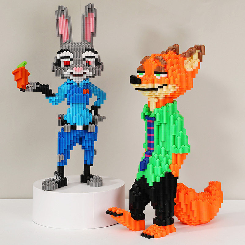 微型小颗粒积木益智力玩具拼装男孩女孩子礼物串联立体拼图星黛露