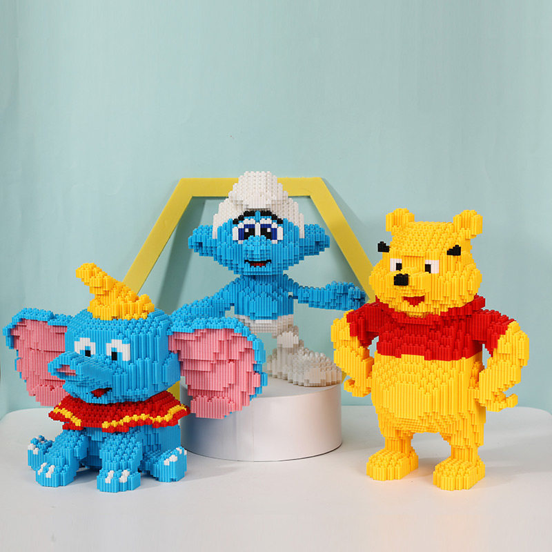 微型小颗粒积木益智力玩具拼装男孩女孩子礼物串联立体拼图星黛露