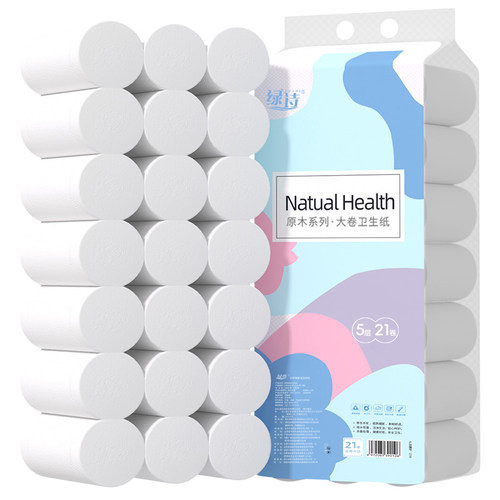 绿诗5.4斤卫生纸卷纸家用实惠装纸巾大粗卷整提厕所纸无芯卷筒纸 - 图3