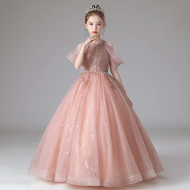 儿童礼服高端女童生日公主裙钢琴女孩主持人演出服花童婚纱晚礼服,淘宝优惠券,粉丝福利购,淘宝优惠卷