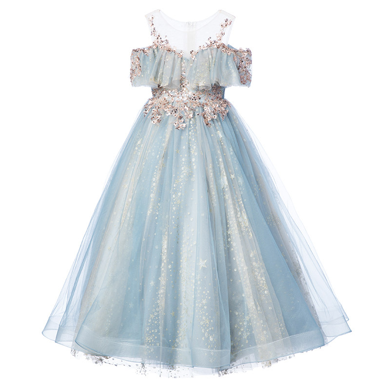儿童礼服女童公主裙演出服钢琴生日花童婚纱模特走秀小主持人服装,淘宝优惠券,粉丝福利购,淘宝优惠卷
