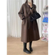 羊毛长款气质垂感羊绒外套2025秋冬新款羊毛呢大衣女中长款外套