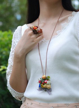 原创森林系手作兔子浆果