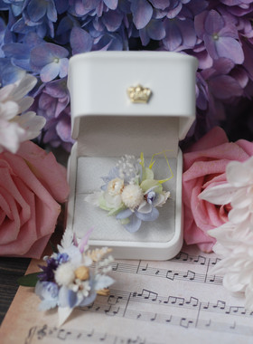 草坪婚礼七夕礼物永生花戒指