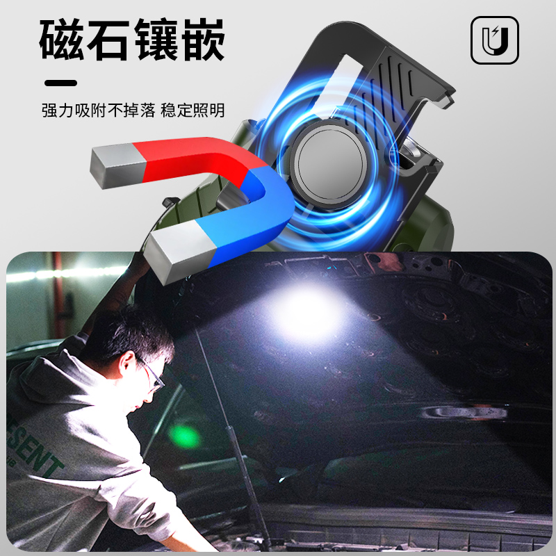 钥匙扣灯强光充电手电筒超亮户外多功能随身迷你工作灯小便携led
