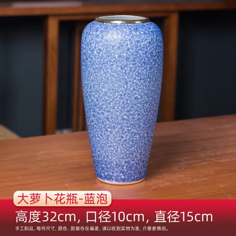 欧式轻奢橙色陶瓷花瓶摆件创意客厅玄关干花仿真花插花花艺术装饰