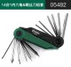 SATA Tools 8-in-1 Hexagon & Screwdriver Set Folding Portable Hexagon 05566