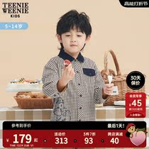 TeenieWeenie Kids small bear boy dress boy 22 years autumn new retro gge splicing long sleeve shirt