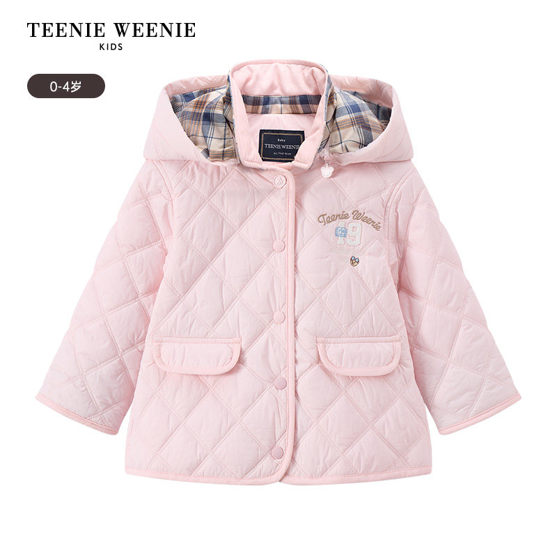 TeenieWeenie Kids小熊童装25年新款秋冬女宝宝可拆连帽棉服外套,淘宝优惠券,粉丝福利购,淘宝优惠卷