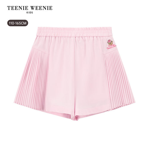 TeenieWeenie Kids小熊童装26夏新款女童甜美百褶A版裙裤弹力短裤 - 图3