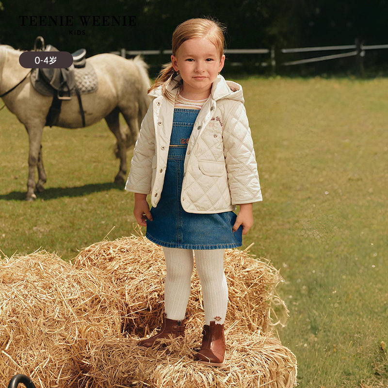 TeenieWeenie Kids小熊童装25年新款秋冬女宝宝可拆连帽棉服外套,淘宝优惠券,粉丝福利购,淘宝优惠卷