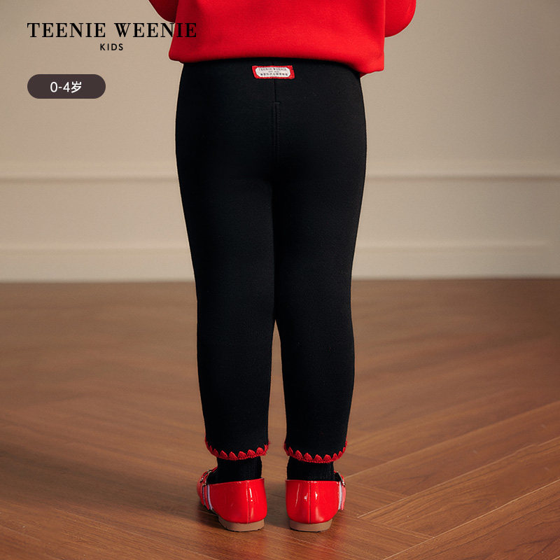 【国风主题】TeenieWeenie Kids小熊童装25年款女宝宝加绒打底裤,淘宝优惠券,粉丝福利购,淘宝优惠卷