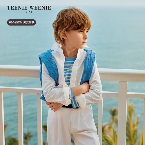 TeenieWeenie Kids小熊童装26常青款男女童宝牛津纺简约长袖衬衫 - 图0