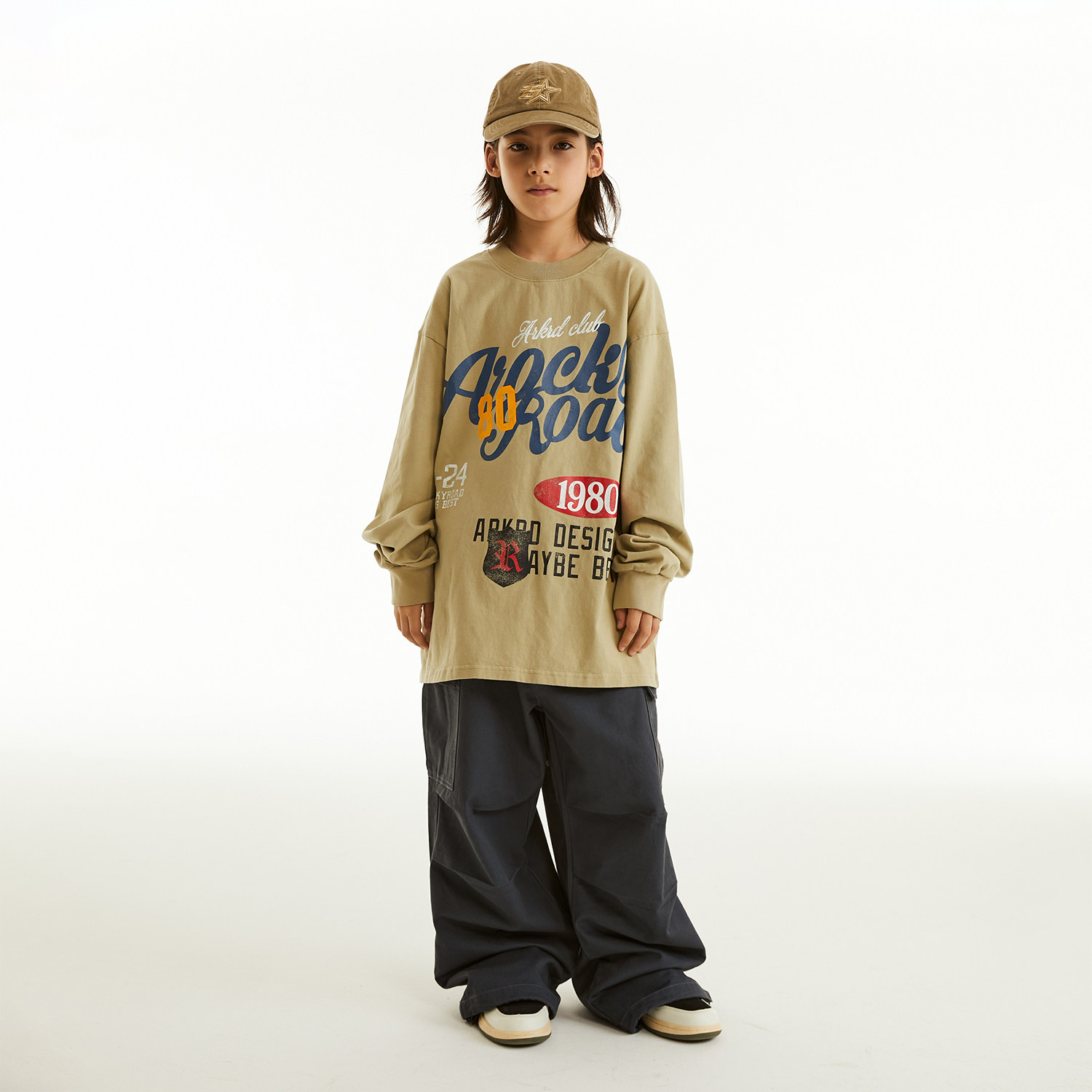 ROCKYROAD童装hiphop街舞潮服嘻哈爵士舞蹈演出服圆领长袖套装,淘宝优惠券,粉丝福利购,淘宝优惠卷