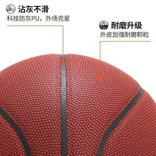 李宁篮球7号男CBA专用室内外耐磨手感之王专业20K比赛蓝球967礼物 - 图0