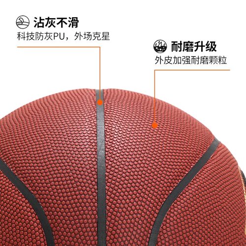 李宁篮球7号男CBA专用室内外耐磨手感之王专业20K比赛蓝球967礼物 - 图2