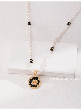 「禧饰」设计师款小香风珍珠纯银项链法式轻奢小众高级感