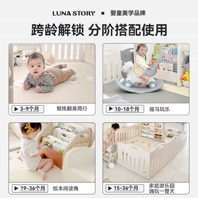 lunastory宝宝游戏围栏防护栏婴