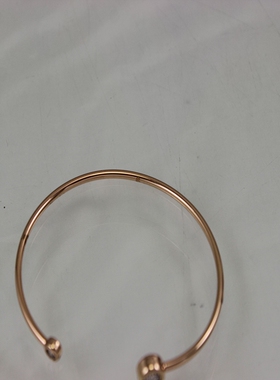 轻奢极简镶钻锆石铜靠口手镯