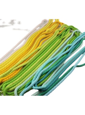 经典黄绿色系吸睛彩色长项链