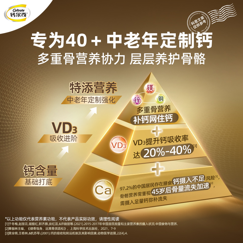 金钙尔奇送爸妈钙片礼盒中老年维d钙镁片成人男女性补钙年货礼盒