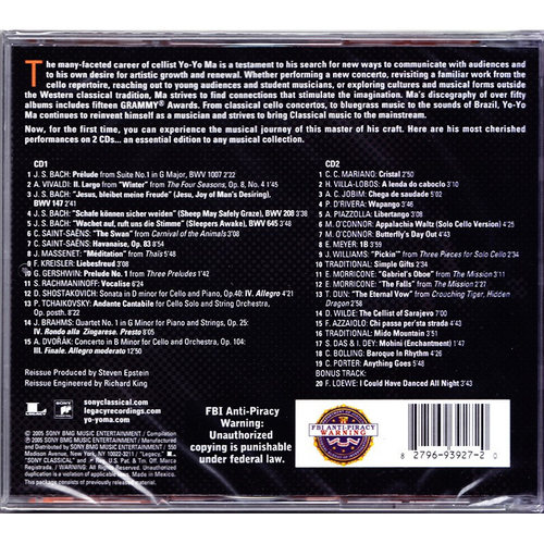 原装进口 马友友 The Essential Yo-Yo Ma CD唱片 S2K93927 - 图2