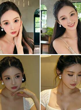 拉芙小姐~独特小裙子扇形耳钉女