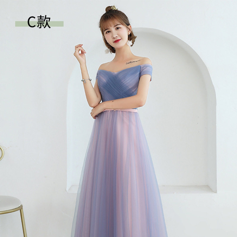 出租2024新款伴娘服显瘦姐妹团仙气质修身宴会派对演出晚礼服优雅