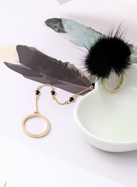 2021秋冬时尚潮人连体戒指女欧美