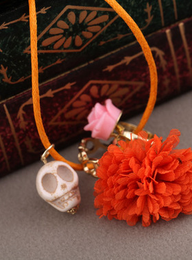 可爱森系欧美风格合金铆钉项链